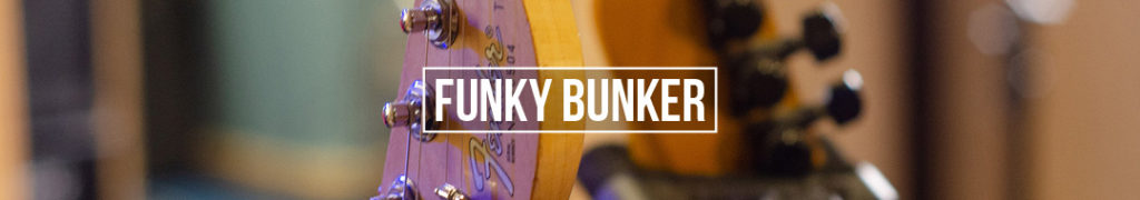 Rehearse at the Funky Bunker. Rehearsal space. Practice room. Music rehearsal room.